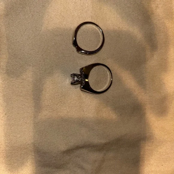 18k gp heart ring ๐ set lab created ๐ diamond - Picture 8 of 8